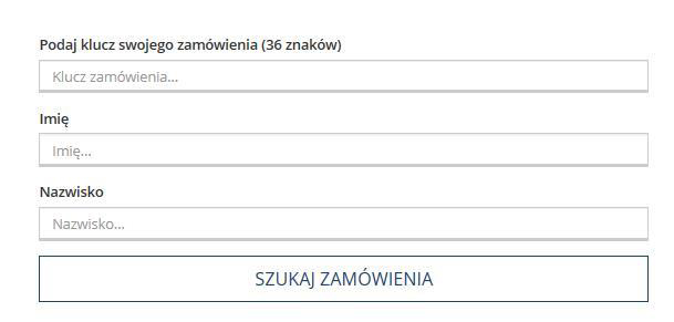 Formularz do podawania danych właściciela biletu - zmiana danych na bilecie